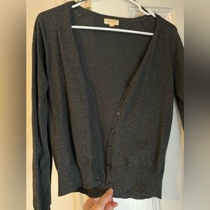 Dark gray Ambiance button down sweater
